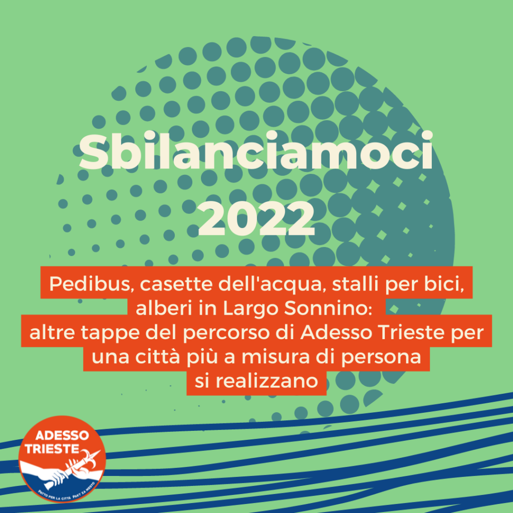 Sbilanciamoci 2022 a Trieste: città più a misura di persona con iniziative urbane.